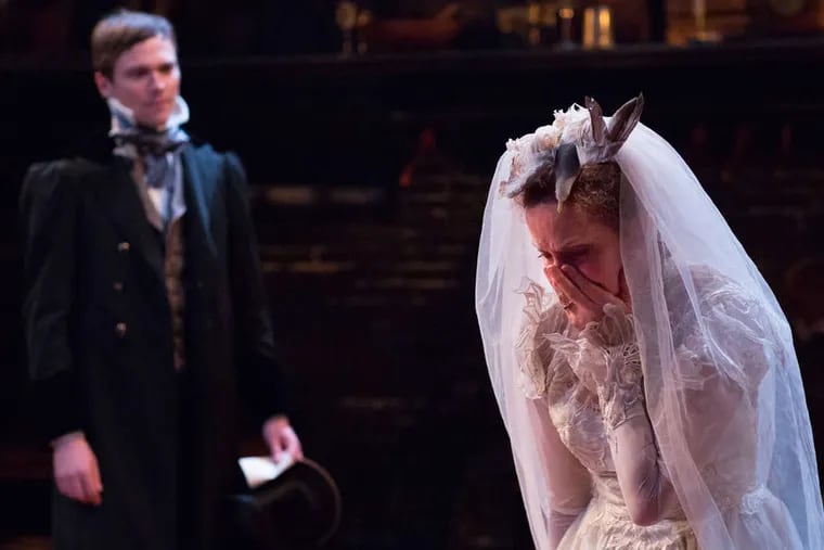 Josh Carpenter and Sally Mercer in Arden Theatre Company's production of Charles Dickens' &quot;Great Expectations.&quot;