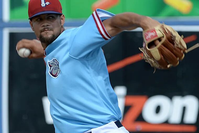 Lehigh Valley righthanded reliever Luis Garcia. (Photo courtesy of the Lehigh Valley IronPigs)