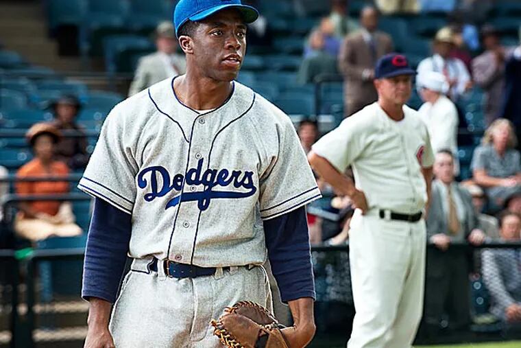 Kansas City was announced as the host site for the only advance public screenings of 42, which chronicles Jackie Robinson's epic story. (Warner Bros. Pictures, D. Stevens/AP)