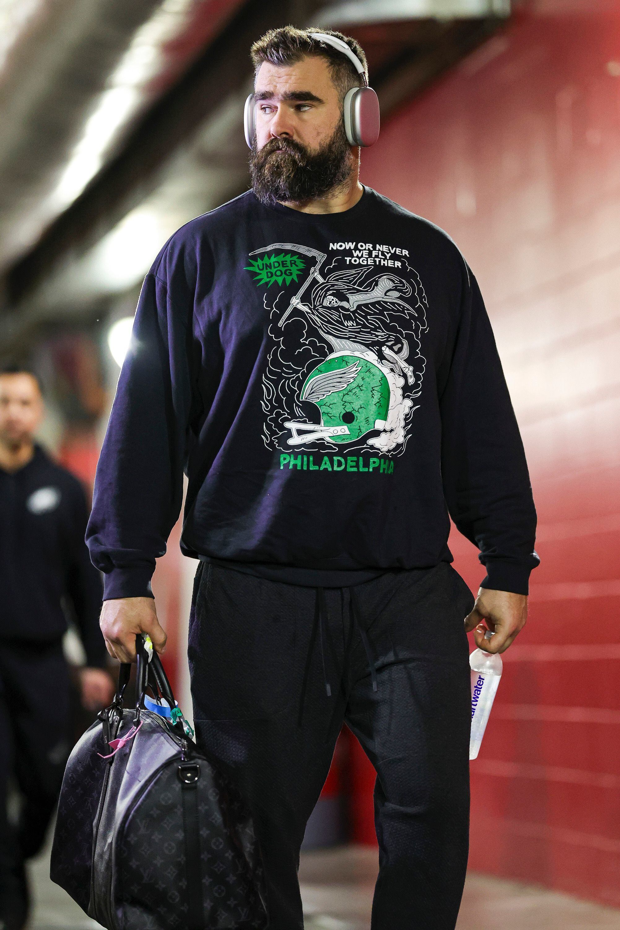 Heavy Slime designed a sweatshirt for Jason Kelce's Underdog Apparel