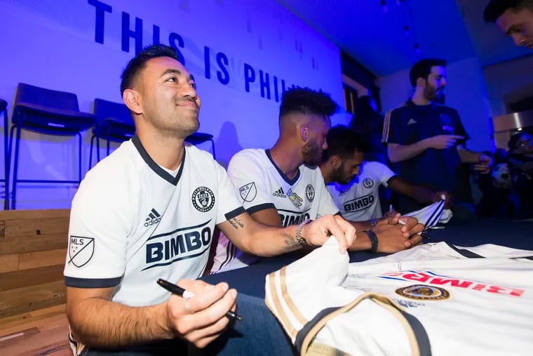 The Union presented Marco Fabián to fans at a party at their team's offices in Chester.
