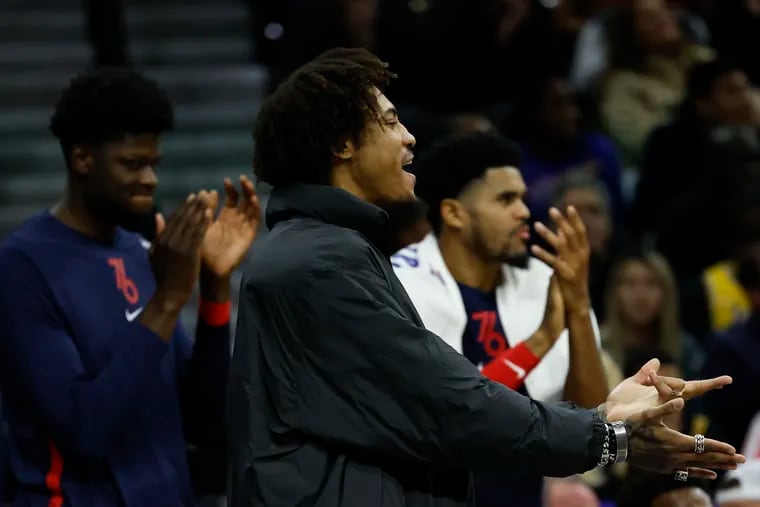 Sixers guard Kelly Oubre Jr.  during the rout of the Los Angeles Lakers on Monday.