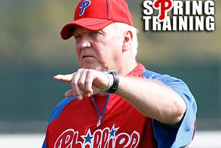 "You shouldn't get nothing for second or third," Charlie Manuel said. (Yong Kim/Staff Photographer)