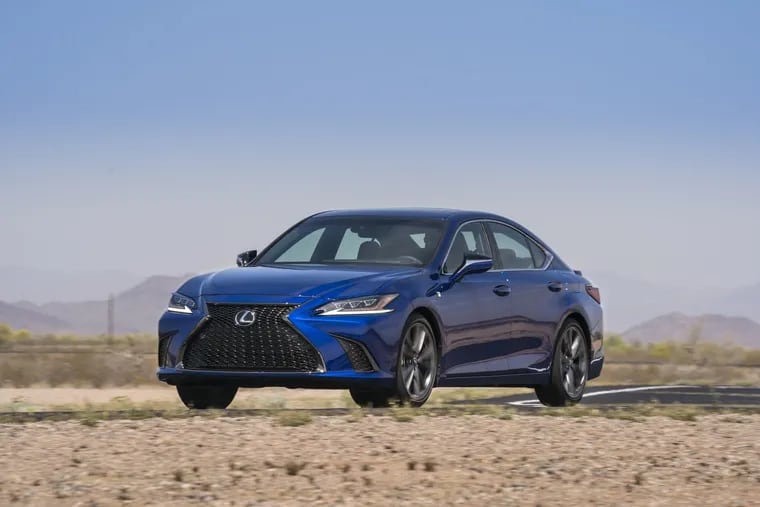 The Lexus ES 350 F Sport gets longer, lower and wider for the 2019 model year, and its front end dials down the angry scowling by a hair.