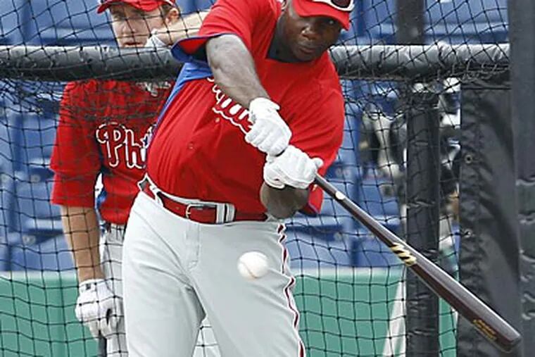 Phillies first baseman Ryan Howard could begin his minor league rehab assignment on Thursday. (Yong Kim/Staff file photo)