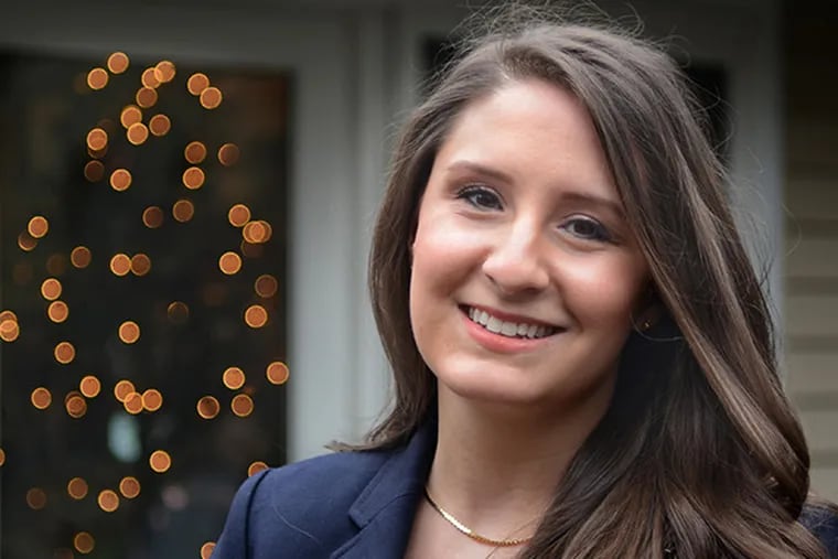 Victoria Napolitano, 26, at her home on January 4, 2015. She is expected to become the youngest person sworn in as mayor of Moorestown. ( TOM GRALISH / Staff Photographer )