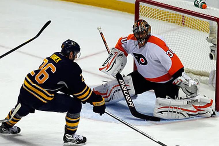 Ilya Bryzgalov made 29 saves in the Flyers' 3-2 win over the Buffalo Sabres. (John Hickey/AP)