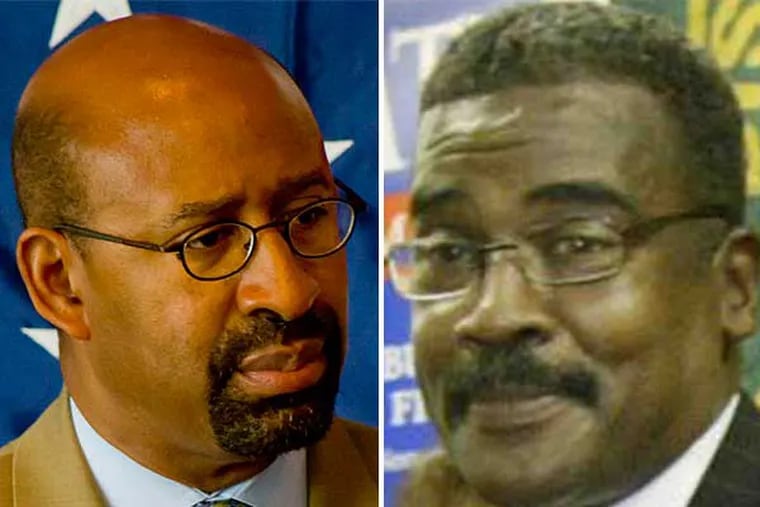 Philadelphia Mayor Michael Nutter (left) and Herman "Pete" Matthews (right), president of AFSCME District Council 33. (File photos)