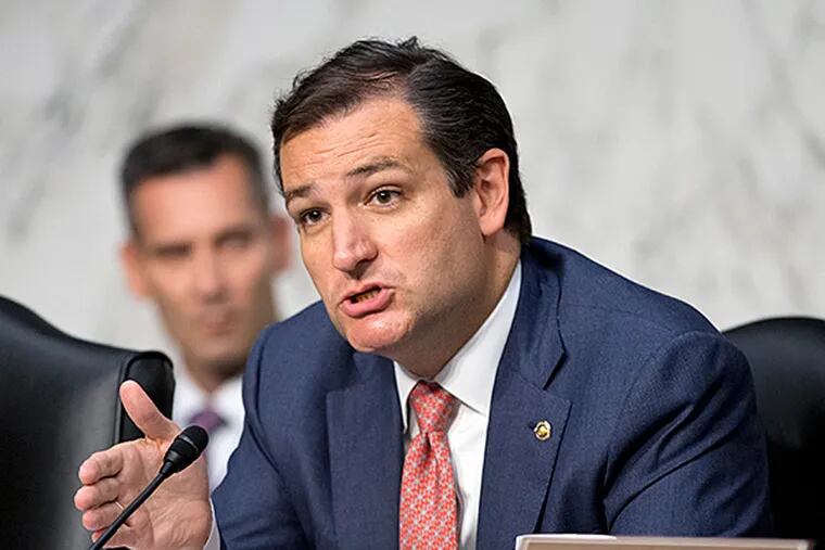 Sen. Ted Cruz (R., Texas) speaks on Capitol Hill in Washington. J. SCOTT APPLEWHITE / Associated Press