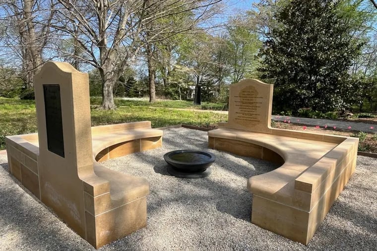 This is the monument to Dinah at Stenton Mansion that Philadelphia sculptor Karyn Olivier created. It is to be officially unveiled on at 2 p.m. Saturday, April 20, 2024.
