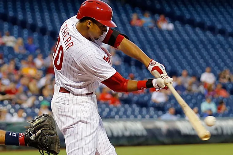 Aaron Altherr looks to figure into the Phillies' 2016 outfield plans.