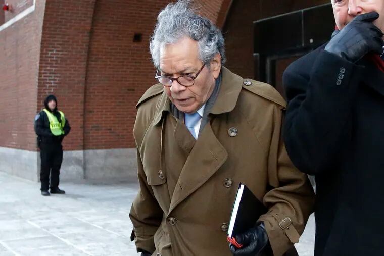 FILE - In this Jan. 30, 2019, file photo, Insys Therapeutics founder John Kapoor leaves federal court in Boston. The Justice Department says opioid manufacturer Insys Therapeutics has agreed to pay $225 million to settle federal criminal and civil investigations. The settlement announced Wednesday, June 5, 2019 includes a five-year deferred prosecution agreement. (AP Photo/Steven Senne, File)