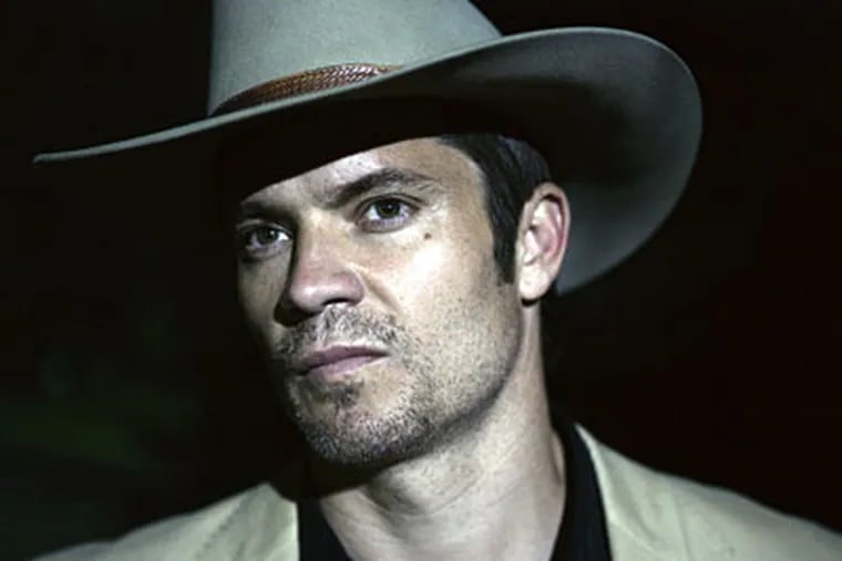 Timothy Olyphant stars in &quot;Justified&quot; as a U.S. marshal. The show gives Kentucky some of the grief usually heaped on N.J.