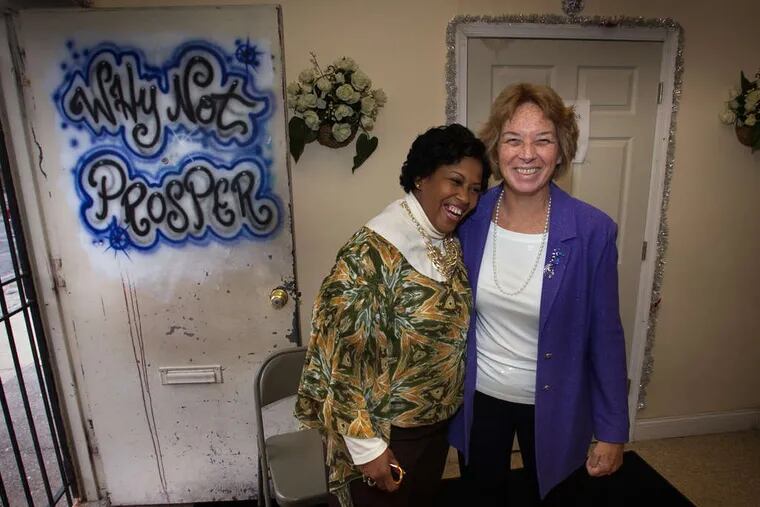 Street-smart Michelle Simmons (left) and Penn professor Kathleen Brown have launched Breaking the Cycle, a program to help former prostitutes stay off the streets for good.