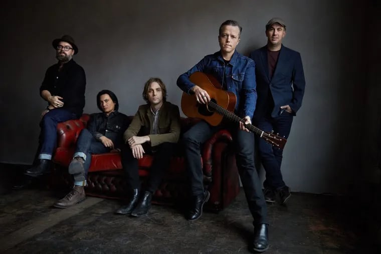 Jason Isbell (with guitar) and his band the 400 unit. Amanda Shires, who also played with them at the Fillmore on Monday, is not pictured.