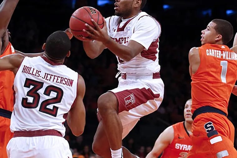 Temple guard Khalif Wyatt was rewarded Monday for exceptional play when he was named NBC Sports national player of the week. (Jason Decrow/AP)