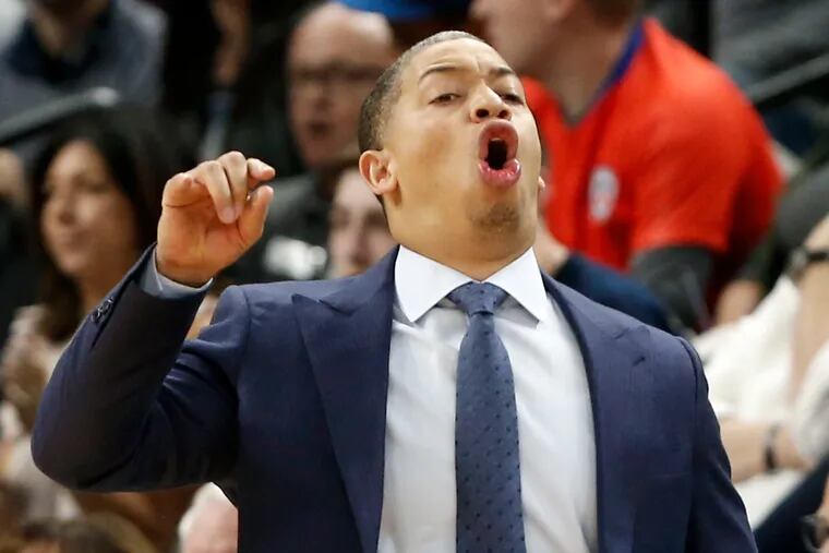 Former Cavaliers head coach Tyronn Lue, now a candidate for the Sixers' job, foundered in Cleveland after LeBron James left.