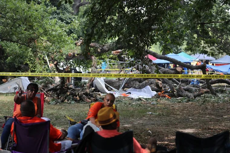 Six people were injured after a tree fell during WestFest, the West Philadelphia High School reunion, in Fairmount Park in Philadelphia, Sunday afternoon. The reunion continued after the incident.