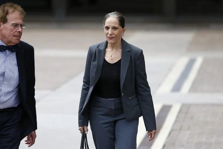 Renee Tartaglione leaves the federal courthouse in Philadelphia, PA. She was convicted Friday for skimming $1 million from a Fairhill mental health clinic for which she was both president and landlord. ( AP PHOTO / THE PHILADELPHIA INQUIRER / David Maialetti )