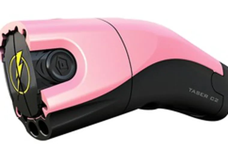 Pretty in pink, a Taser that delivers 50,000 volts, married to a music player, is being marketed to women. Critics fret over the 200 people killed by Tasers since 2001.