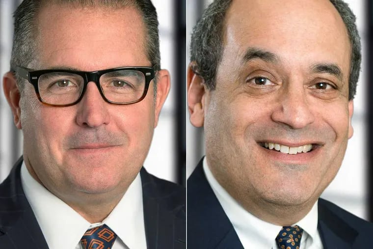 The Lewis Brisbois lawfirm added a raft of new partners to its Philadelphia practice including Pete Swayze (left) and Rich Goldberg.
