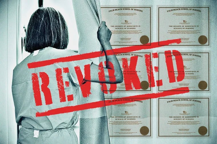 Pennsylvania's Board of Nursing is taking steps to revoke the licenses of 18 individuals in connection with a nationwide scam in which Florida nursing programs sold fake degrees and transcripts to students.
