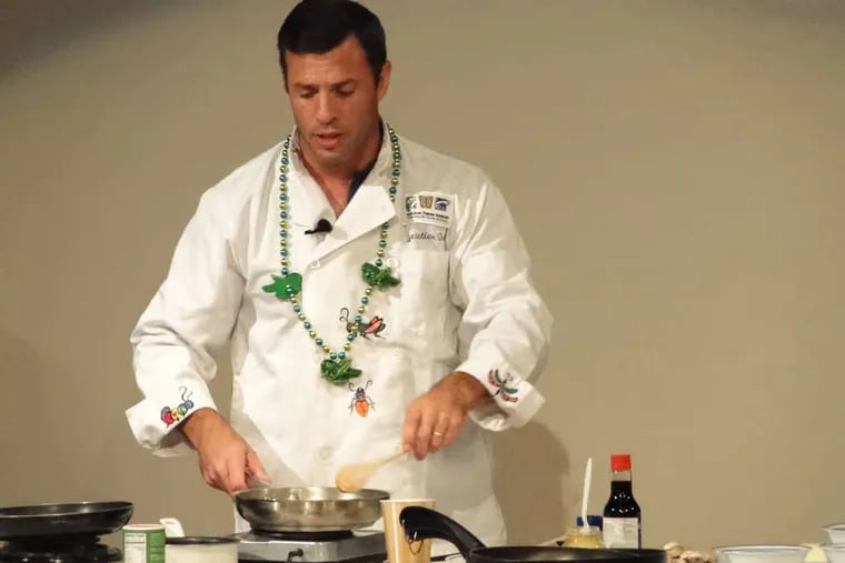 Chef Zack Lemann will prepare foods such as choc- olate &quot;chirp&quot; cookies, with crickets.