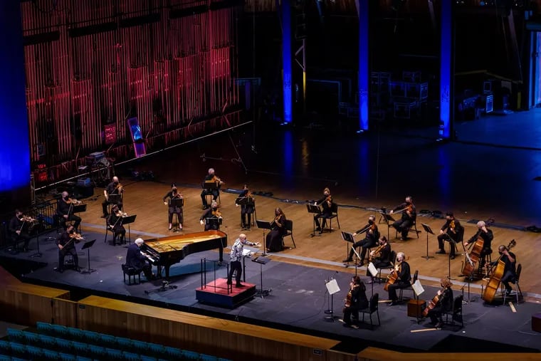 Philadelphia Orchestra musicians and pianist Emanuel Ax perform Mozart's Piano Concerto No. 14 under the direction of music director Yannick Nezet-Seguin for the Orchestra's Digital Stage series, recorded at the Mann Center.
