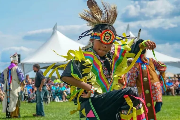 Champion Grass Dancer Jordan "Running Eagle" Lyn is the youngest grandson of Native Nations Dance Theater's founder and artistic director, Vaughnda Hilton.