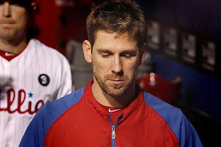 Cliff Lee gave up 11 hits to the Nationals in the second game of Tuesday's doubleheader. (Ron Cortes/Staff Photographer)