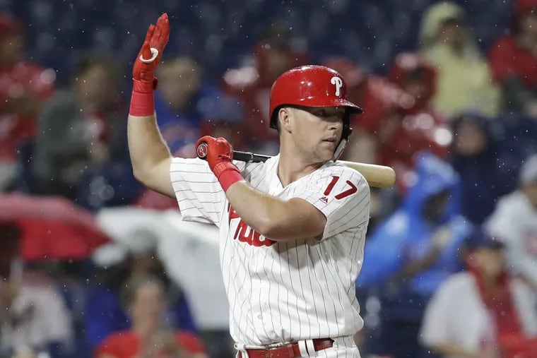 Rhys Hoskins is batting .180 with five home runs and 25 strikeouts in his last 100 at-bats. Not coincidentally, the Phillies have a 10-18 record during that stretch.