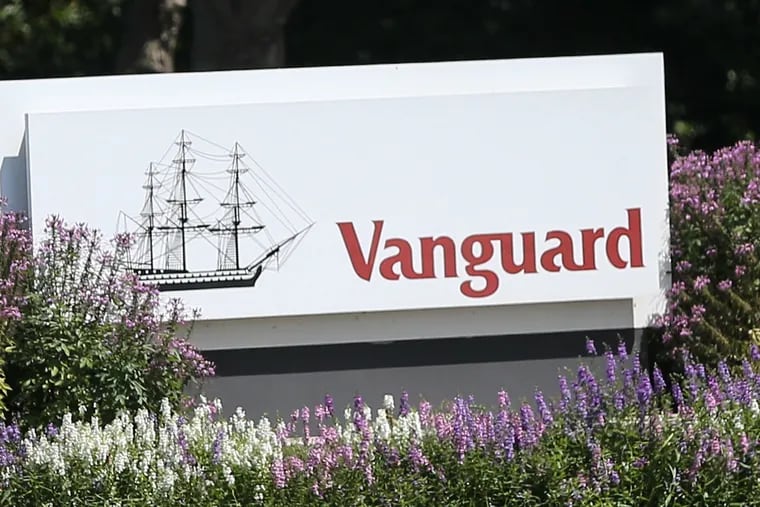 File photo shows Vanguard signage outside the company headquarters. (Steven M. Falk/Philadelphia Inquirer/TNS)