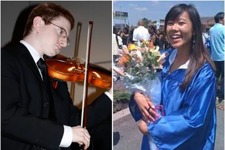 Tyler Clementi, left, committed suicide by jumping off the George Washington Bridge,  days after roommate Dharun Ravi, 18, and Molly Wei, right, allegedly video streamed a Clementi sexual encounter.
