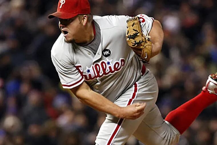 Joe Blanton will be the Phillies' starter in Game 4 of the National League Championship Series. (Ron Cortes/Staff Photographer)