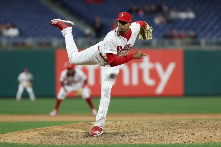 Aaron Altherr pitched in a game for the first time since high school ... and didn't do too bad.