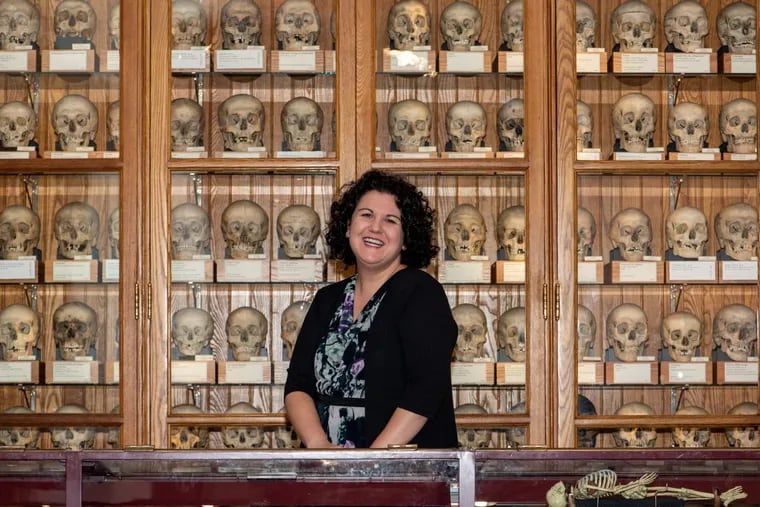 Anna Dhody, curator of the Mütter Museum and director of its research arm, the Mütter Institute, is holder of the newly endowed Gretchen Worden Chair at the museum, the initial fruit of a planned fund-raising campaign. The museum plans to endow positions and programs and double its size.  Constance Mensh for the College of Physicians of Philadelphia.