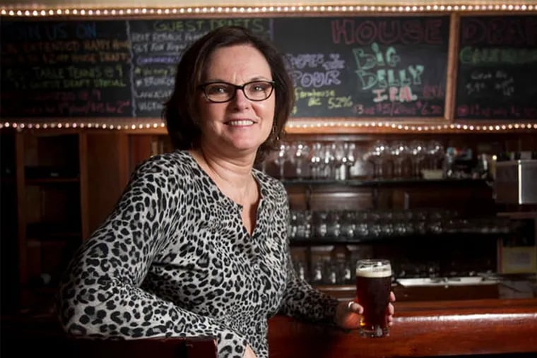 Peggy Zwerver owns Earth Bread + Brewery with her husband, Tom Baker. The Mount Airy brewpub strives to be sustainable. Baker brews his own beer each week and makes syrups for all-natural sodas. (Alejandro A, Alvarez / Staff Photographer)