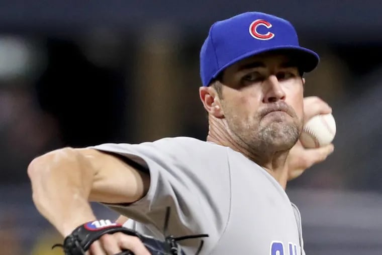 Former Phillies lefty Cole Hamels will come to Citizens Bank Park with the Chicago Cubs this weekend, but he will not pitch.