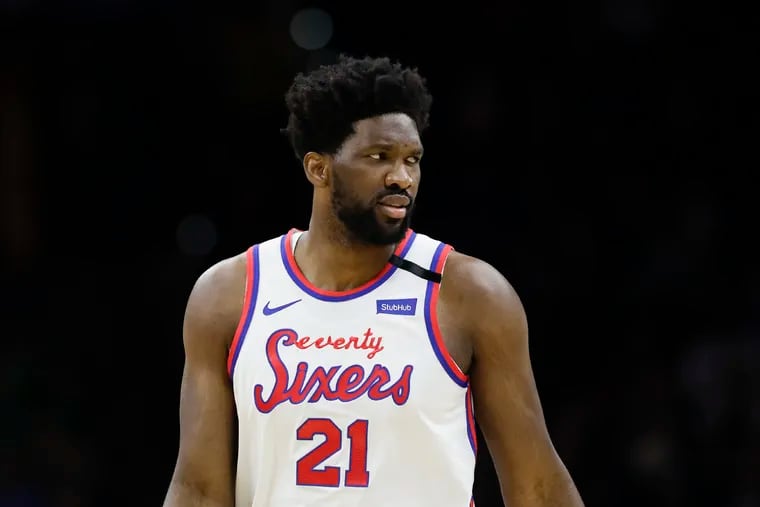 Sixers center Joel Embiid against Memphis Grizzlies on Friday, February 7, 2020 in Philadelphia.