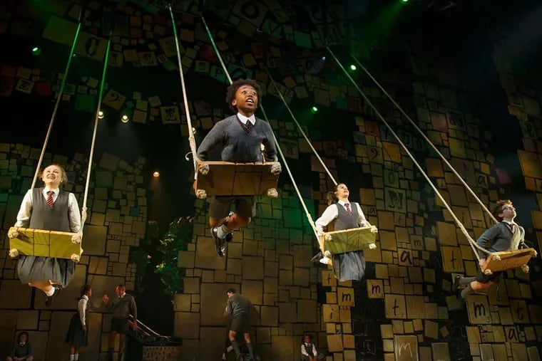 The touring production of &quot;Matilda,&quot; the story of a brilliant girl who has superpowers and is tormented by adults, comes to the Academy of Music.