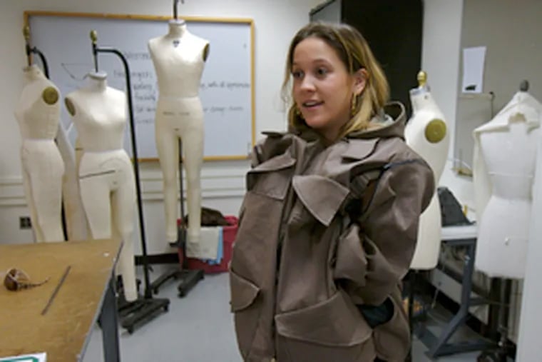 Dawn Santana, 21, designed her 16-pocket vest with two internal sleeves so homeless people can sleep with arms and hands covered and folded up inside for extra warmth.