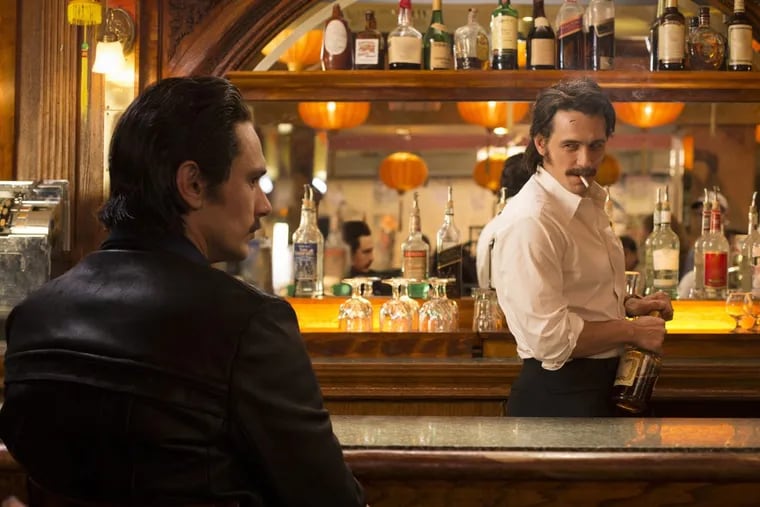 James Franco stars as identical twin brothers  Frankie and Vincent Martino in HBO’s “The Deuce.”