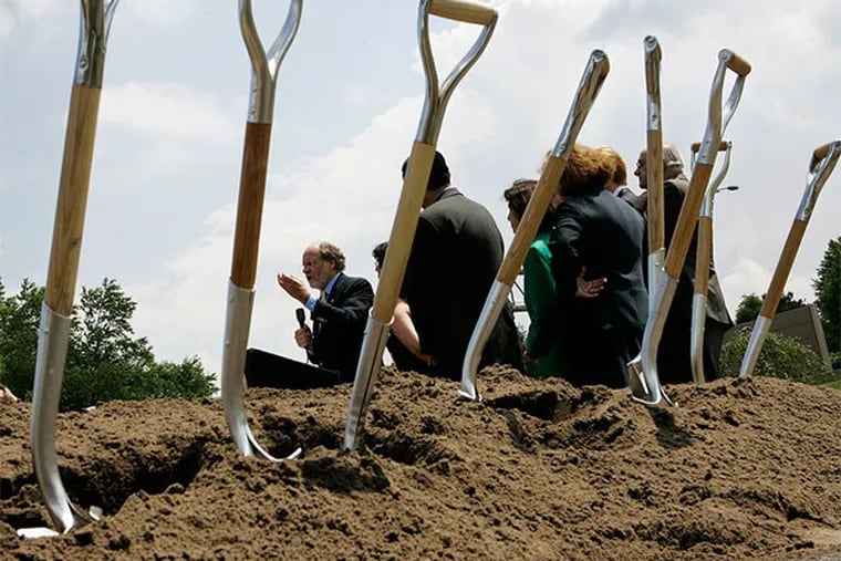 Shovels ready: Officials gathered near Exit 8 in 2009 to announce the $2.5 billion New Jersey Turnpike widening. MEL EVANS / Associated Press