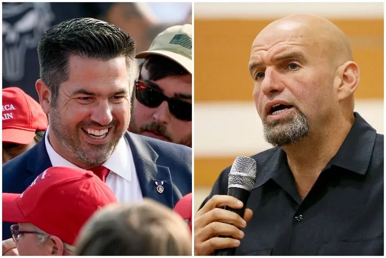 In Pennsylvania's U.S. Senate primary, Republican Sean Parnell (left) and Democratic Lt. Gov. John Fetterman (right) raised the most money from donors during the third quarter of 2021.