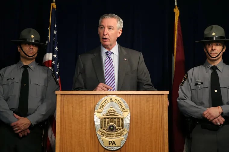 File photo of Montgomery County District Attorney Kevin R. Steele, who warned the public Friday of a phone scam demanding money to avoid arrest.
