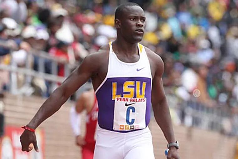 LSU's Gabriel Mvumvure was discovered at the 2007 Penn Relays. (Charles Fox/staff Photographer)
