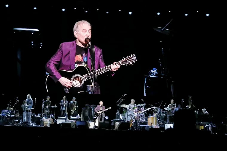 Paul Simon performs at the Wells Fargo Center in Phila., Pa. during his Homeward Bound – The Farewell Tour on June 16, 2018. ELIZABETH ROBERTSON / Staff Photographer