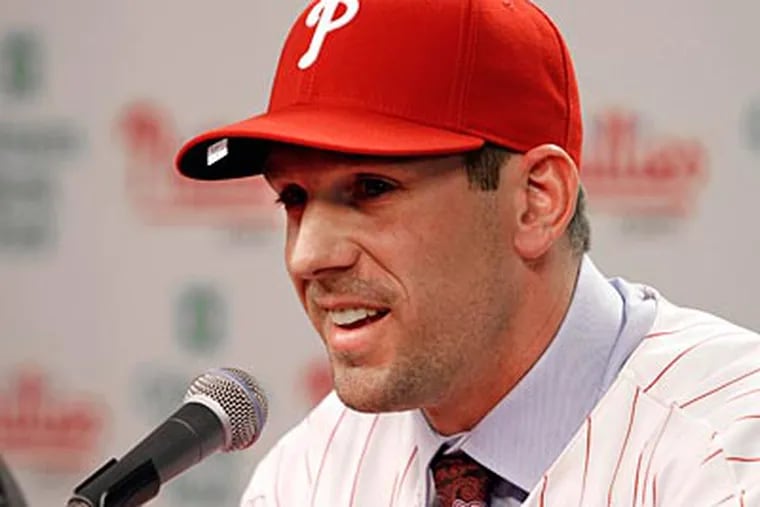 Newly acquired starter Cliff Lee was introduced today at Citizens Bank Park. (Laurence Kesterson/Staff Photographer)