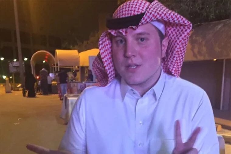 Joshua Van Alstine became a celebrity in Saudi Arabia with YouTube videos.
