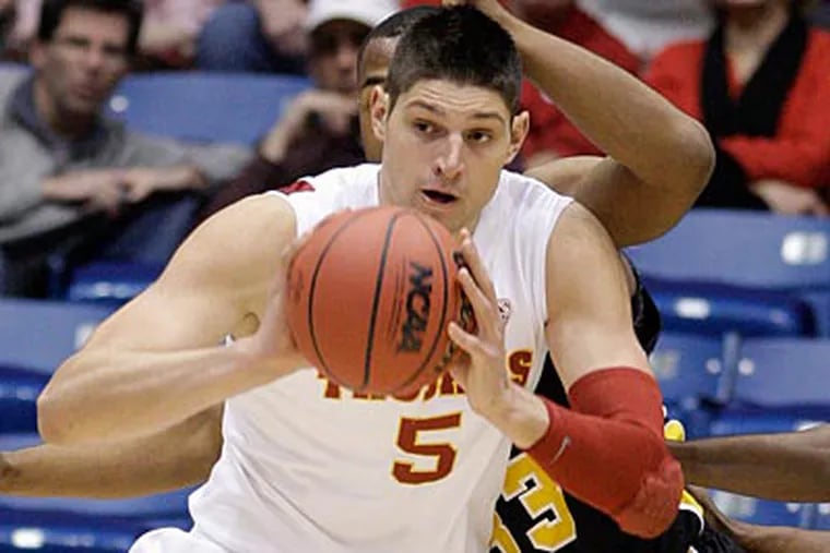 Nikola Vucevic was selected by the Sixers in the first round of the NBA Draft. (AP Photo)